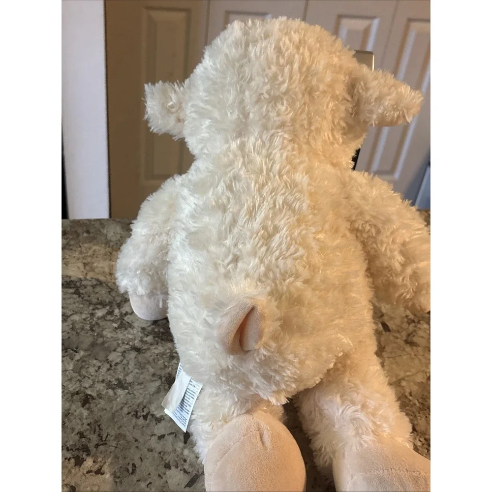 Build-A-Bear Vanilla Cuddly Lamb Sheep Plush Stuffed Toy Eyelashes Retired 2018